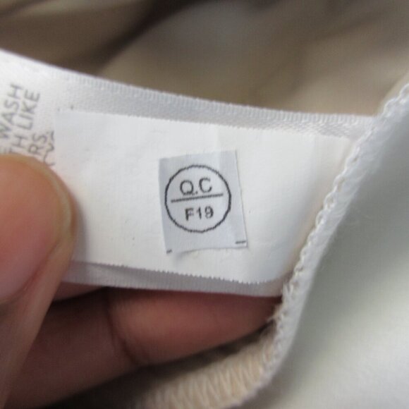 J Jill Women's Pants 14 White Cotton Blend Pleated Stretch Minimalist Beach 432 - Picture 6 of 14